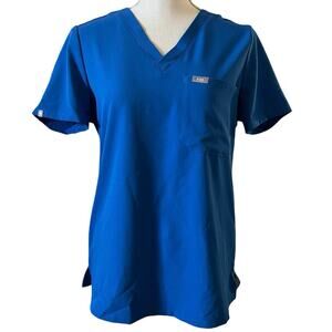 Figs blue scrubs top size S